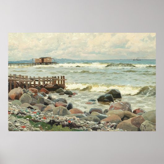 Beach feest |  zeegezicht Poster (Voorkant)