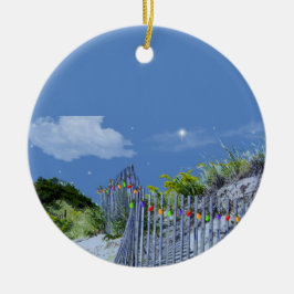 Beach Fence & Dunes Keramisch Ornament