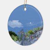 Beach Fence & Dunes Keramisch Ornament (Links)