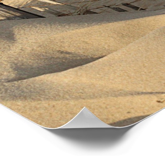 Beach fence in the dunes poster (Hoek)