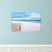 Beach Fence Morning Destin Florida Canvas Afdruk (Insitu (Houten vloer))