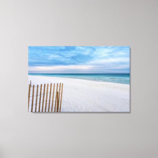 Beach Fence Morning Destin Florida Canvas Afdruk (Voorkant)