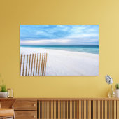 Beach Fence Morning Destin Florida Canvas Afdruk (Insitu (Woonkamer))