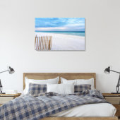 Beach Fence Morning Destin Florida Canvas Afdruk (Insitu (Slaapkamer))