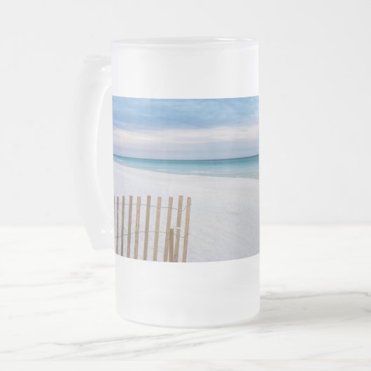 Beach Fence Morning Destin Florida Frosted Mok (Voorkant links)