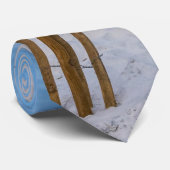 Beach Fence Ochtend Destin Florida Stropdas (Opgerold)