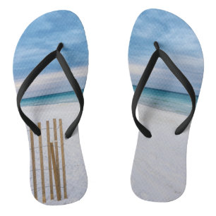 Beach Fence Ochtend Destin Florida Teenslippers