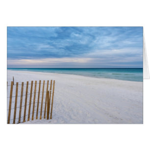 Beach Fence Ochtend Destin Florida Wenskaart