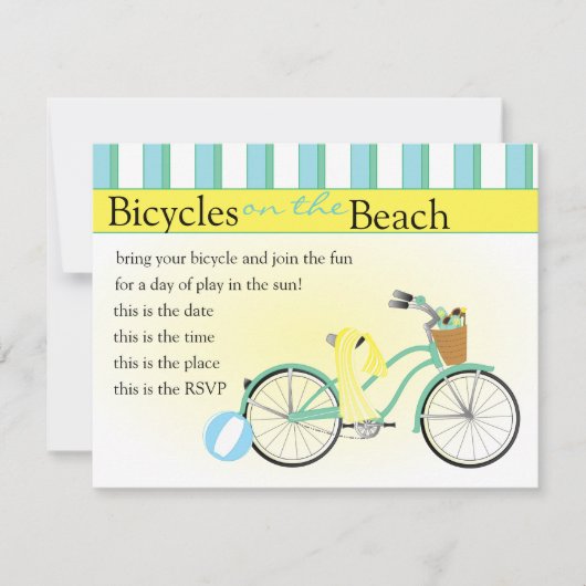 Beach-fiets Kaart (Voorkant)