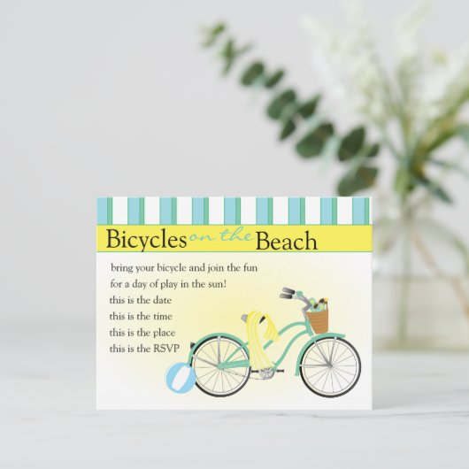 Beach-fiets Kaart (Staand voorkant)