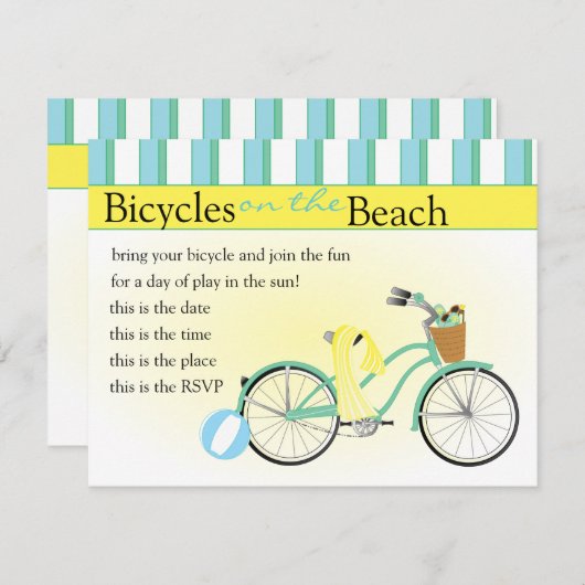 Beach-fiets Kaart (Voorkant / Achterkant)