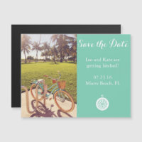 Beach fiets Save the Date Magnet