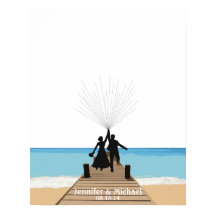 Beach Fingerprint ballon Guestbook