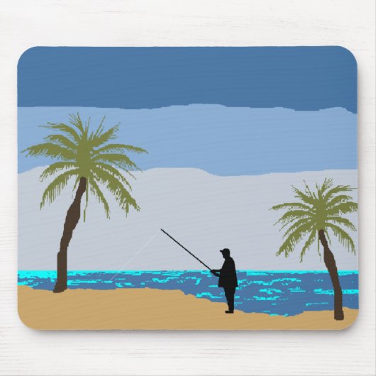 Beach Fisher Mousepad Muismat (Voorkant)