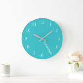 Beach Five OClock ergens waar Turquoise Large Cloc Grote Klok (Huis)