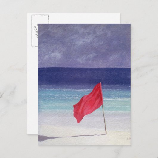Beach Flag - Storm Warning 1985 Briefkaart (Voorkant / Achterkant)