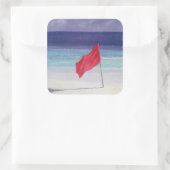 Beach Flag - Storm Warning 1985 Vierkante Sticker (Tas)