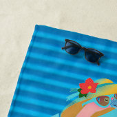 "Beach Flamingo" Beach Towel Strandlaken (In situ)