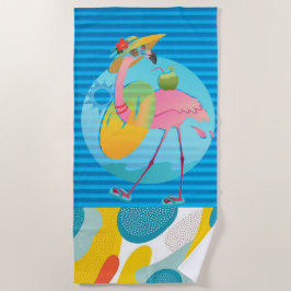"Beach Flamingo" Beach Towel Strandlaken