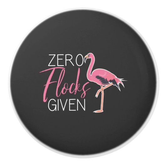 Beach Flamingo Summer Keramische Knop (Voorkant)