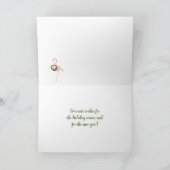 Beach Flamingo Wreater Unique Kerstmis Kaart (Binnen)