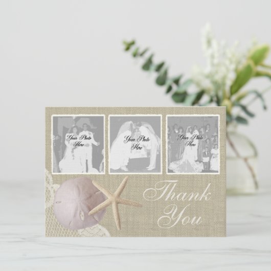  Beach Flat Kaart Dank u (Staand voorkant)