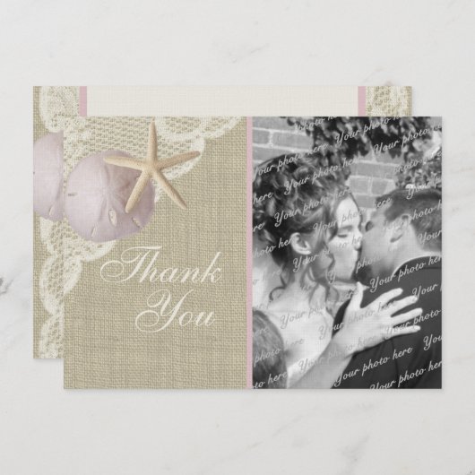  Beach Flat Kaart Dank u (Voorkant / Achterkant)