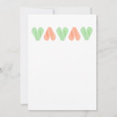 Beach Flip Flop Hearts Weddenschap Invitation Mint Kaart (Achterkant)