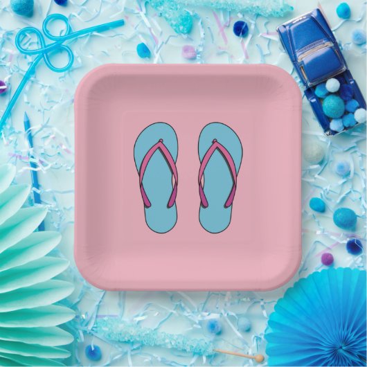 Beach Flip Flops Papieren Bordje (Feest)