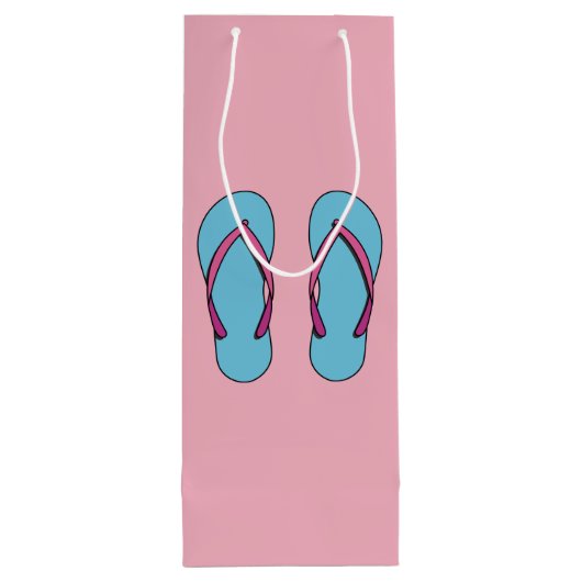 Beach Flip Flops Wijn Cadeautas (Achterkant)