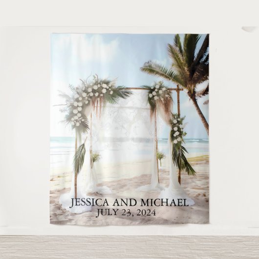 Beach Floral Arch Wandkleed (Voorkant)