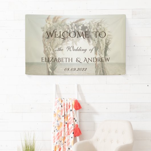 Beach Floral Arch Wedding Spandoek (Insitu)