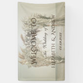 Beach Floral Arch Wedding Spandoek (Verticaal)