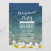 Beach Floral van de Pensioenpartij Kaart (Voorkant / Achterkant)