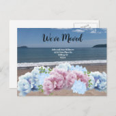Beach Floral We hebben Briefkaart verplaatst (Voorkant / Achterkant)