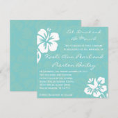 Beach Flowers - Blauwgroen Kaart (Voorkant / Achterkant)