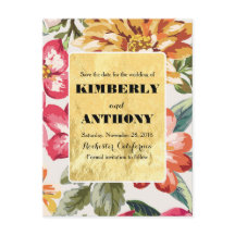 Beach Flowers Destination Bewaar de datum