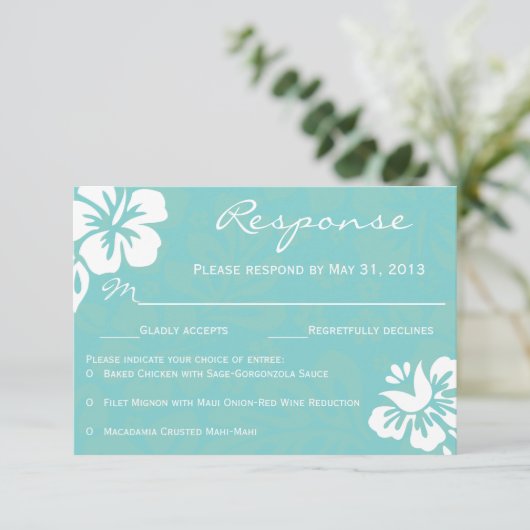 Beach Flowers RSVP (Staand voorkant)