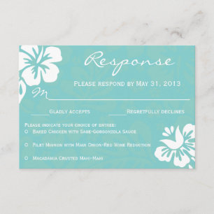 Beach Flowers RSVP Kaartje