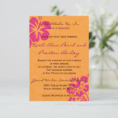 Beach Flowers - Sinaasappel/Fuschia (5 x 7) Kaart (Staand voorkant)