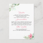 Beach Flowers Trouwinformatie Gast Kaart (Voorkant)