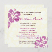 Beach Flowers Vrijgezellenfeest - Paars Kaart (Voorkant / Achterkant)