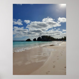 Beach Footprint Poster