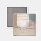 Beach,Foots,Waves - op maat gemaakt Magneet (Voorkant / Achterkant)