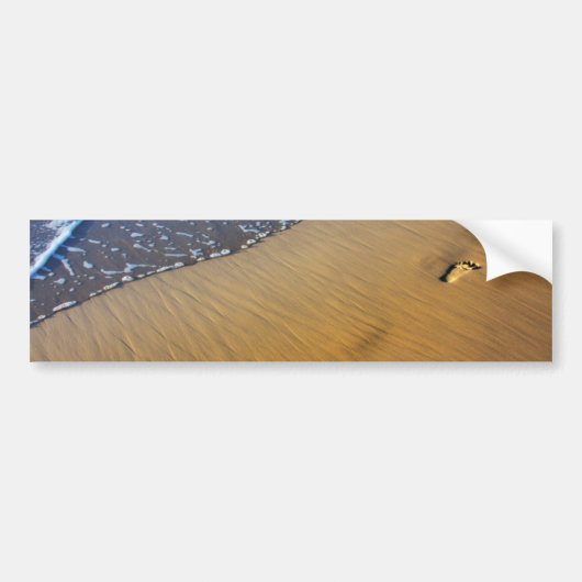 Beach Footstep Bumpersticker (Voorkant)