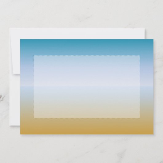 Beach Footstep Dank je blanco kaart (Achterkant)