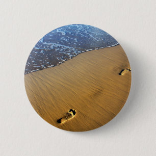 Beach Footstep Ronde Button 5,7 Cm