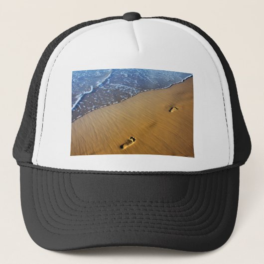 Beach Footstep Trucker Pet (Voorkant)