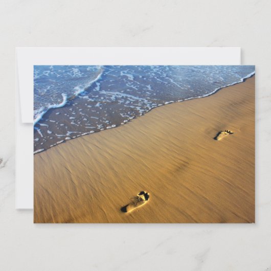Beach Footstep Uitnodiging (Voorkant)