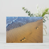 Beach Footstep Uitnodiging (Staand voorkant)